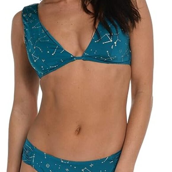 NWT Sunshine 79 Teal Constellation Two Piece Bikini Set Women's Size 10 - Picture 1 of 11